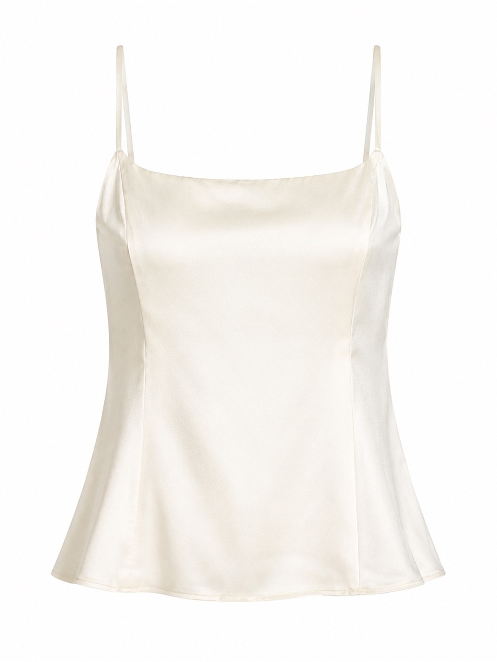 Reformation Isla Satin Top Fior Di Latte Ivory Size 2